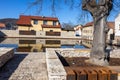 Vaclav Hajek z Libocan memorial, Tetin village near Beroun, Czech Karst, Central Bohemia, Czech republic